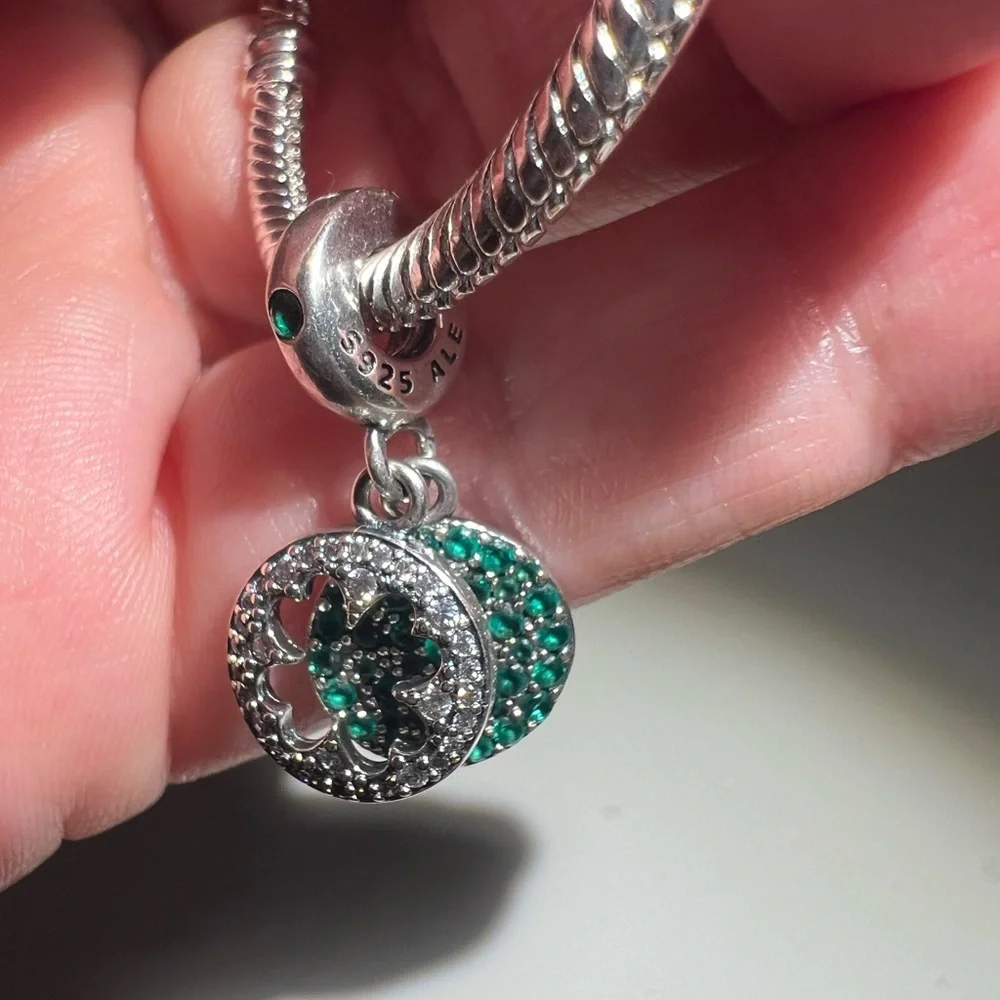 Dazzling Clover Dangle Charm